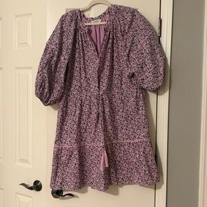 Floral Dress with Puff Sleeves